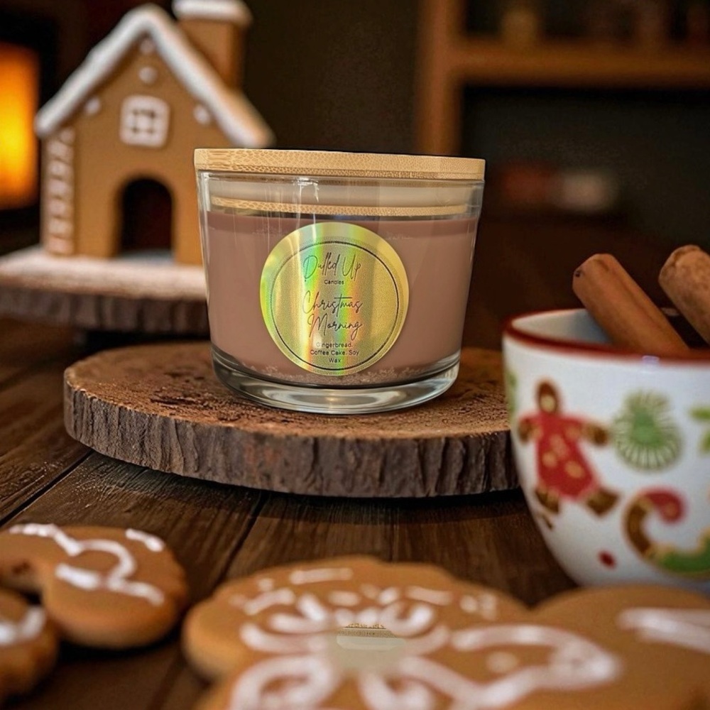 Christmas Morning Candle 16oz | Gingerbread Coffee Cake Soy Wax Candle